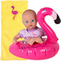 Adora Splash Time Babies Collection, 8.5” Baby Doll with Sweet Baby Smell, Premium QuickDri Vinyl and Machine Washable, Includes Clothes and Accessories, Birthday Gift For Ages 3+ - Fun Flamingo