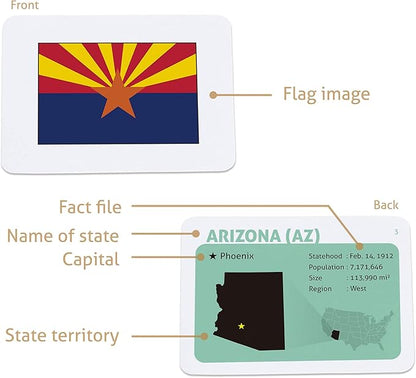 Collection of Country Flags Flash Cards + Flags of U.S. States Flash Cards