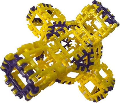 That Hinge Toy 150 Piece Red + Blue Set, Dinosaur + More STEM Construction Toy Building Set