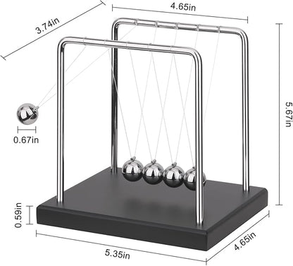 QLKUNLA Newtons Cradle Balance Balls Science Physics Gadget Desktop Decoration Kinetic Motion Toy for Home and Office