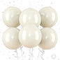 Beige Giant Foil Balloons, 6Pcs Large Metallic Cream Round Balloons, 22 Inch Big Round Foil Balloon for Cream Birthday Party Baby Shower Wedding Decorations