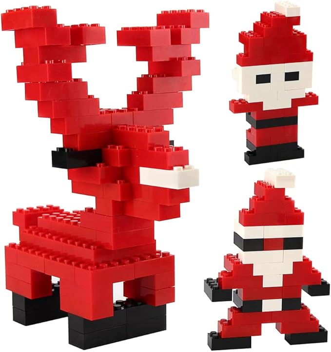Feleph 100pcs 2x4 Bricks Red Parts Pieces Building Blocks Classic Creative Play Set Toy Accessories Compatible with 3001 Major Brick Brands