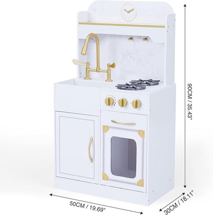 Teamson Kids Versailles Classic Kids Wooden Play Kitchen, White