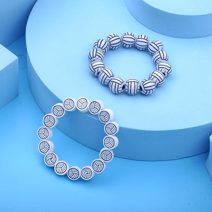 1600PCS Volleyball Sports Ball Polymer Clay Beads Charms for Friendship Bracelets Making Kit Cute Fun Beads DIY Arts Crafts Birthday Gifts for Kids Girls Volleyball Bead