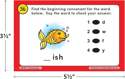 Teacher Created Resources - TCR6103 Power Pen Learning Cards: Consonants, Grade K