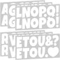 Bemeol 288 Pcs Bulletin Board Letters 24 Sheets 2.5 Inch Self Adhesive Vinyl Alphabet Stickers Letter for Poster Board Classroom School Home Decor(White)