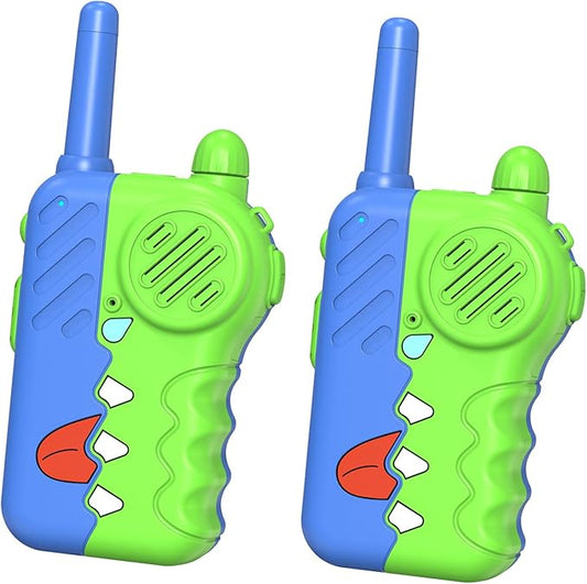 2200m Long Range Kid's Walkie Talkies 2 Pack, Boy's Walkie Talkies Toys, Indoor Outdoor Camping Fun Toys, Built-in Flashlight, Boys Birthday Gifts, Family Games (Green)
