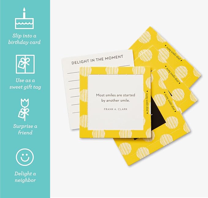 Compendium ThoughtFulls Pop-Open Cards — 2-Pack of Smile, Happy Day — 60 Pop-Open Cards, Each with a Different Message Inside