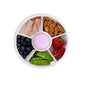 GoBe Kids Small Snack Spinner Flip Bundle with Hand Strap and Sticker Sheet - Reusable Snack Container with 5 Compartment Dispenser and Lid | BPA/PVC Free | Dishwasher Safe | No Spill - Taro Purple
