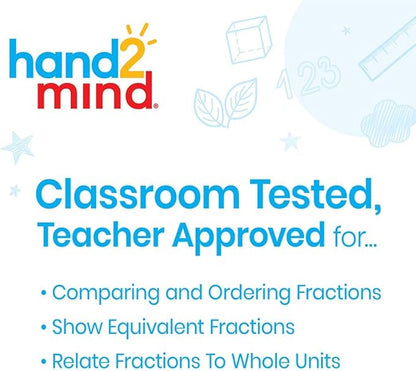 hand2mind Rainbow Fraction Tower Cubes, Montessori Math Materials, Fraction Manipulatives, Unit Fraction, Fraction Cubes, Math Manipulatives for Elementary School, Homeschool Supplies (15 Sets)