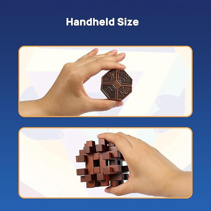 9pcs Difficulty Puzzles Gift for Adults, Teens, and Kids Brain Teaser Puzzles Game Desk Toys