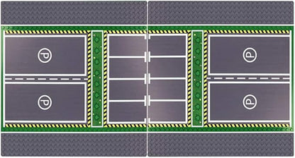 Parking Lot Baseplate 10" x 10" - Building Brick Base Plate Compatible for All Major Brands,for City Roads, Towns and Garages Kids Blocks Toy (2 Parking lot baseplate)