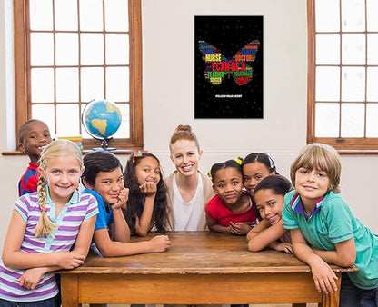 FLYAB Inspirational Classroom Posters - Motivation Career Options Positive Posters for Middle School Elementary Classroom Bulletin Board Decorations Poster Teacher Supplies