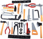 28 Pcs Kids Toy Tool Set Construction Party Supplies Plastic Pretend Play Accessory for Boys with Screwdrivers Pliers Axes Saws