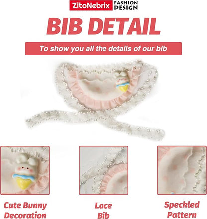 Cloth for Doll,4-Piece Clothes Outfit for 17cm ＆ 15cm (NO Doll) - White Shaped Velvet hat + Glasses + White Clothes + Pink Pinafore