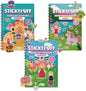 Stickypuff Value Pack - 3 Reusable Puffy Sticker Book for Toddlers - Puffy Stickers for Toddlers - Travel Activities for Kids Ages 4-8 - Screen Free Birthday Gifts (Wonderland)