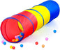 PigPigPen Pop Up Play Tunnel Tent for Toddlers Babies or Dogs, Indoor & Outdoor Toys for Kids Backyard Playset. (Red,Yellow,Blue)