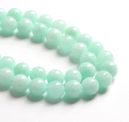 4MM 86PCS Natural Stone Amazonite Chalcedony Loose Beads for Jewelry Making DIY Bracelet Necklace 1 Strand