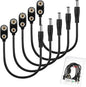 CHANZON UL Wire 9V Battery I-Type Power Supply with Center Positive 2.1mm x 5.5mm Male DC Connector Holder Clip Converter, 5 Pack for Arduino, LED Strip