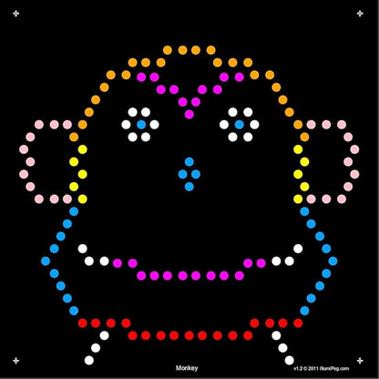 Zoo Refill templates for Lite Brite Cube, Flat-Screen, and Four Share (10 Sheets, 7x7)