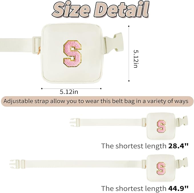 Gifts for Girls & Kids - Mini Belt Bag Crossbody Bag - Birthday Gifts for Daughter, Sister or Her; Teen Girl & Travel Essentials, Cute Trendy Stuff - Cream, S