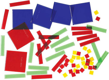 Learning Resources Algebra Tile Class Set - Classroom And Teacher Must Haves, Board Bame, Homeschool Supplies, Math Manipulatives Workbook, Montessori Fraction Materials, Educational STEM