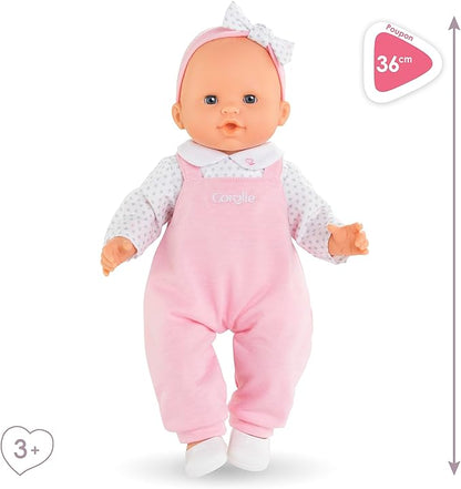 Corolle Lise - 14" Soft Baby Doll with Vanilla Scent, Pink Outfit & Sleeping Eyes for Girls Ages 18 Months+, Cute Reborn Realistic Baby Dolls for 2 Year Old Girls