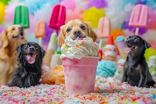 300 Pieces Wooden Jigsaw Puzzle, Cute Ice Cream Puppy Decorative Wall Art Gifts, Active Mind Puzzle, Fun and Challenging at The Same Time