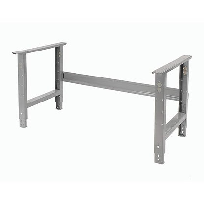 Global Industrial Adjustable Height Workbench, Maple Butcher Block Square Edge, 72"W x 36"D x 29-5/8 to 37-1/4"H, Gray