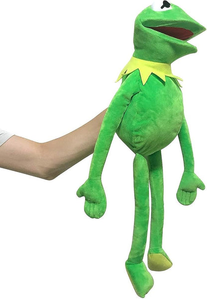 Lacroky Kermit Frog Puppet, Hand Kermit Puppet Soft Stuffed Plush Toy with Kermit The Frog Puppet Stickers, Gift Ideas for Holiday/Birthday for Boys and Girls - 24 Inches