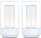 Portable Metal Table Lamp for Indoor/Outdoor ,Rechargeable Cordless LED Lamp, 3-Colour Infinitely Dimming Battery Powered Small Desk Lamp, Restaurant/Bedroom/Bar/Coffee/Camping Light (White Set of 2)