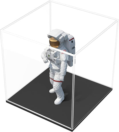 Fully Assembled Acrylic Display Case, 6 Inch Clear Acrylic Box for Display Collectible, Countertop Alternative Glass Case for Home Storage and Organizing Toys