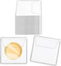 200Pcs Single Pocket Coin Flips Coin Sleeves Holders Clear PVC Coin Protectors Individual Plastic Coin Holders for Coin Currency Bills Collectors Protector (2.2 x 2.2 Inch) (Rectangular) ﻿