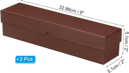 PATIKIL Coin Storage Box, Coin Collecting Cardboard for Collectors, Brown, 3 Pcs