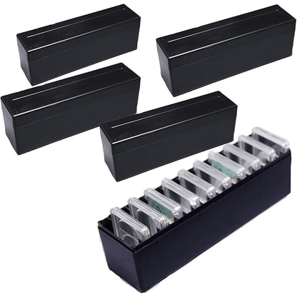 MUDOR 4 Pack Coin Slab Storage Box, Plastic Coin Slab Holder for Coin Collectors, Coin Holder Case Compatible with 20 Slab PCCB PCGS Coin Holders, Olny Box