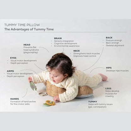Taf Toys Tummy Time Toys Ergonomic Cushion & Teether for Infant Newborn Supportive Baby Tummy Time & Neck Strengthening Develops Muscles for Crawling Montessori Sensory Toy Tummy Time Toys 0-6 Months