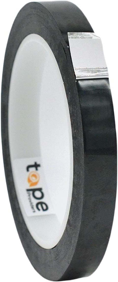 WOD MPFT2 Black Metalized Polyester Mylar Film Tape with Acrylic Adhesive, 1/2 inch x 72 yds. Vibrant Mirror Black Tape, Decor Tape for Detailing Accent Wall, Graphic Arts, Car and Boat Trim