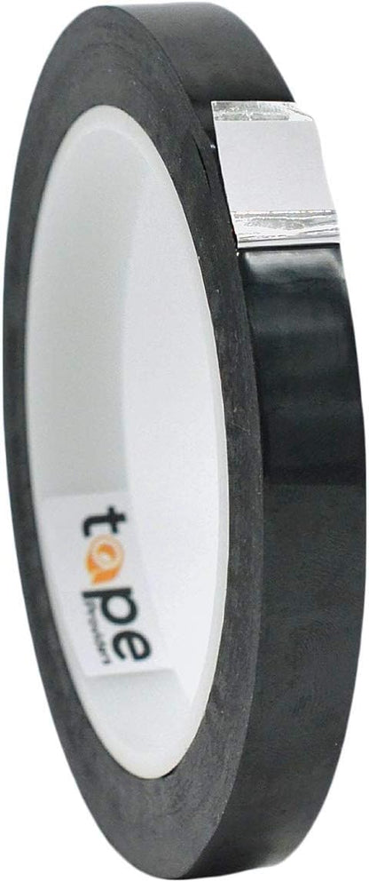 WOD MPFT2 Black Metalized Polyester Mylar Film Tape with Acrylic Adhesive, 1/2 inch x 72 yds. Vibrant Mirror Black Tape, Decor Tape for Detailing Accent Wall, Graphic Arts, Car and Boat Trim