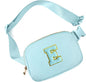Gitus Gifts for 8 9 10 11 12 Year Old Girls Belt Bag Fanny Pack Crossbody Bags with Initial Letter Patch Cute Stuff Birthday Gifts for Teen Girls Women Personalized Trend Stuff (Icing Blue-E)