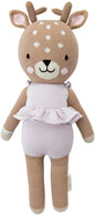 cuddle + kind Violet The Fawn Regular 20" Hand-Knit Doll – 1 Doll = 10 Meals, Fair Trade, Heirloom Quality, Handcrafted in Peru, 100% Cotton Yarn