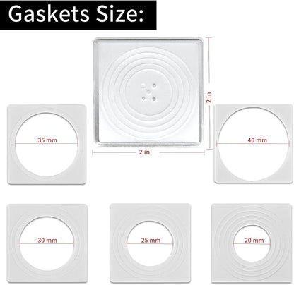 Coin Snap Holders, 20 Pieces Silver Dollar Coin Holder, Coin Capsule Storage Box with 5 Size (20/25/30/35/40 mm) Adjustable Gaskets, Coins Collection Supplies for Collectors-(White, 20 pcs)