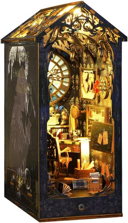 DIY Book Nook Kit - DIY Miniature Dolls House Kit with Furniture and LED Light, 3D Puzzle Wooden Art Bookends, Model Kits for Adults to Build (Covenant Church)