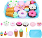 15 PCS Pretend Play Food Set - Play Food for Kids Kitchen - Pretend Cutting Play Desserts Cake Ice Cream and Donuts Food Toys - Birthday Gifts Set Toy for Boys, Girls, Kids, Toddler