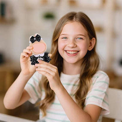 17cm Doll Clothes Set, Premium Jeans & Knitted Sweater Outfit for 17cm 15cm Dolls, Cute Dress Up Fashion, No Doll Included (Black, 17cm/15cm)