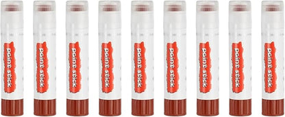 PATIKIL Tempera Paint Sticks, 9 Pcs Solid Tempera Paints Sticks Washable Bulk Markers Pen Quick Drying for Artists Beginners Art Supplies, Brown