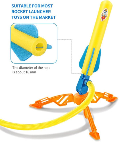 Banvih Rocket Launcher Refills for Kids, 8 Foam Air Rockets, Outdoor Toys Games Launcher Accessories, Birthday Gifts for Toddler Boys Age 3 4 5 6 7 8+ Years Old