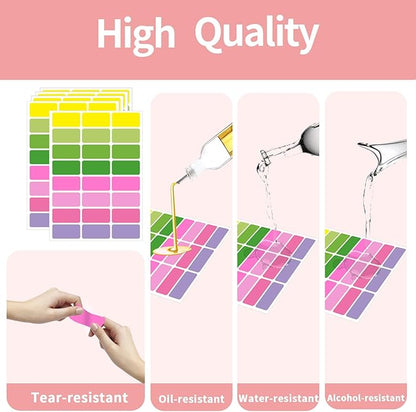 STARLIBOO Removable Freezer Labels, 1x2 Inch Color Coding Removable Labels Easy Peel Off, Freezer Labels to Write on/Waterproof (360PCS, 8 Colors)