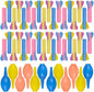 ArtCreativity Foam Rocket Launchers, 36 Rockets and 12 Squeeze Launchers, Assorted Colors, High Flying, Fun Summer Outdoor, Birthday, Great Goodie Bag Filler, Party Favors Prizes, Easter Toys for Kids