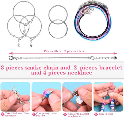 VICTLOV Charm Bracelet Making Kit, DIY Craft for Girls, Unicorn/Mermaid Crafts Gifts Set for Arts and Crafts for Girls Teens Ages 5-12