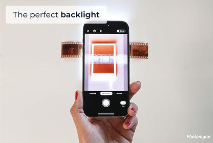Photomyne A7 Mini Light Pad Backlight Portable Hands-Free Ultra-Thin Ultimate Brightness for Supporting Photo Slides and Film Negative Scanning (Includes USB-C Adapter) - Black (Small)